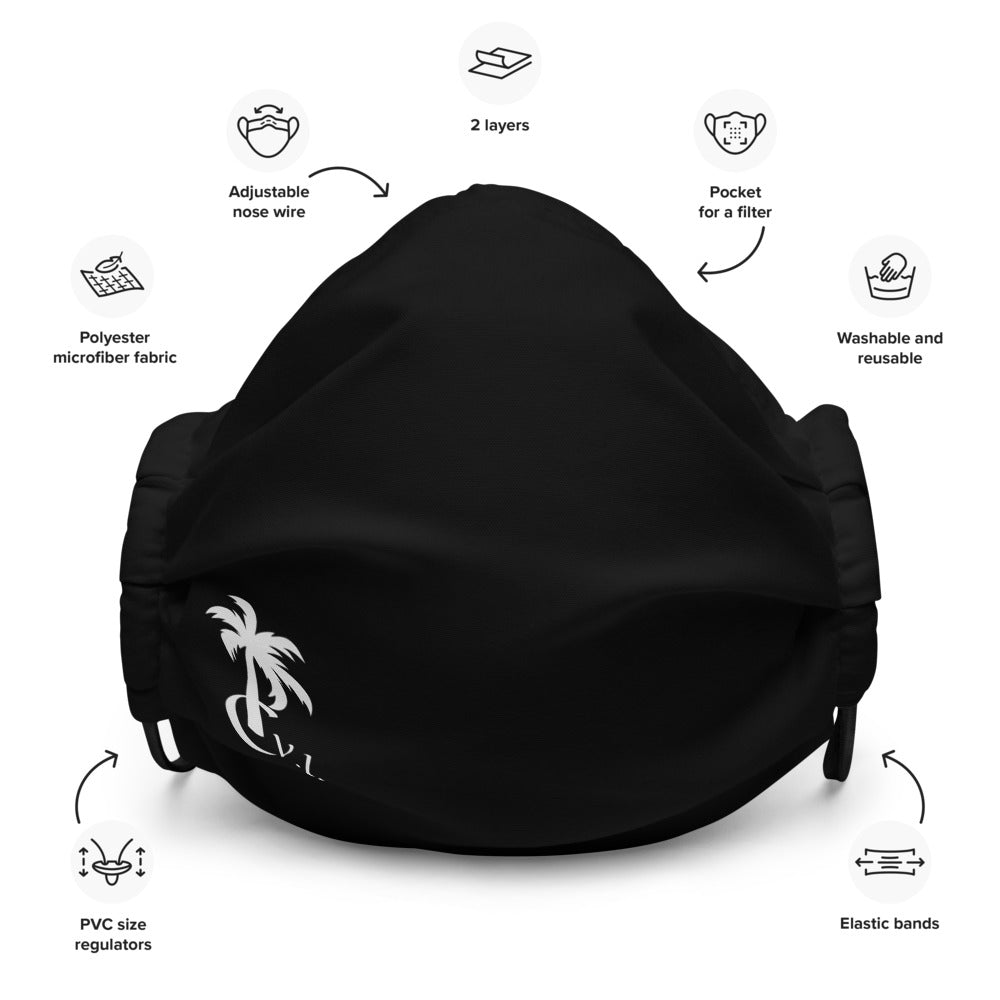 C V.I. PaLm Logo face mask