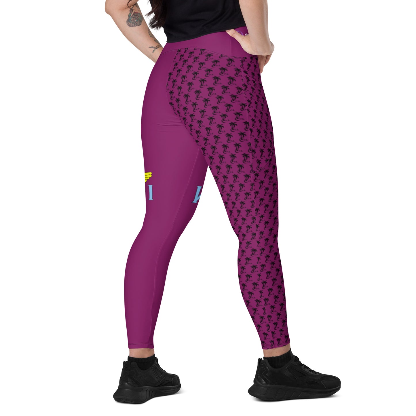 Eagle CVI Crossover leggings with pockets Eggplant