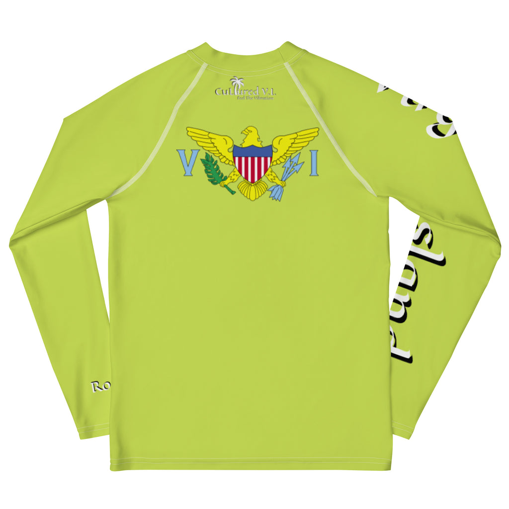 Youth C V.I. Rash Guard Lime Green