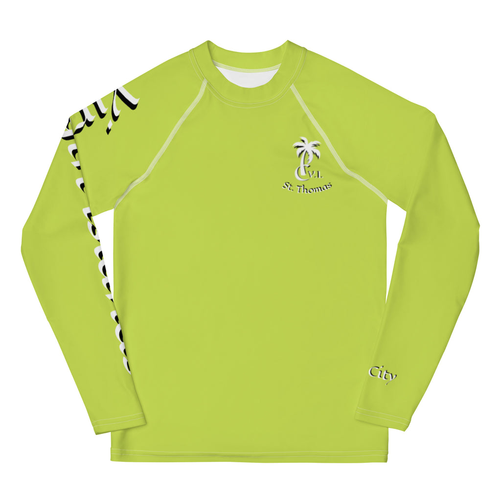 Youth C V.I. Rash Guard Lime Green