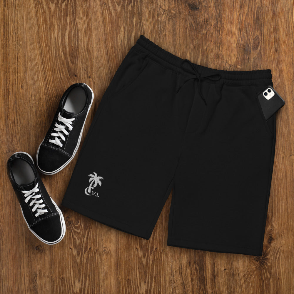 Embroidered Palm Men's fleece shorts